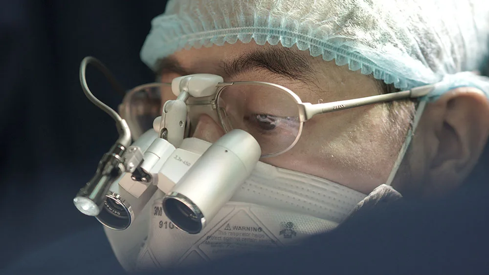 Optometrist during an eye examination