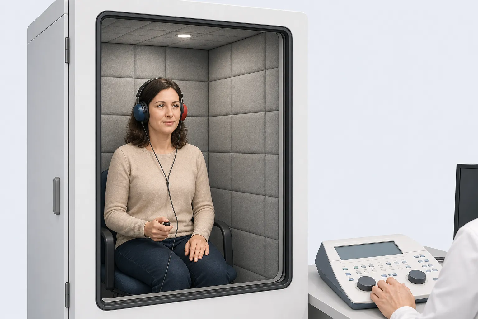 The isolated acoustic booth for testing