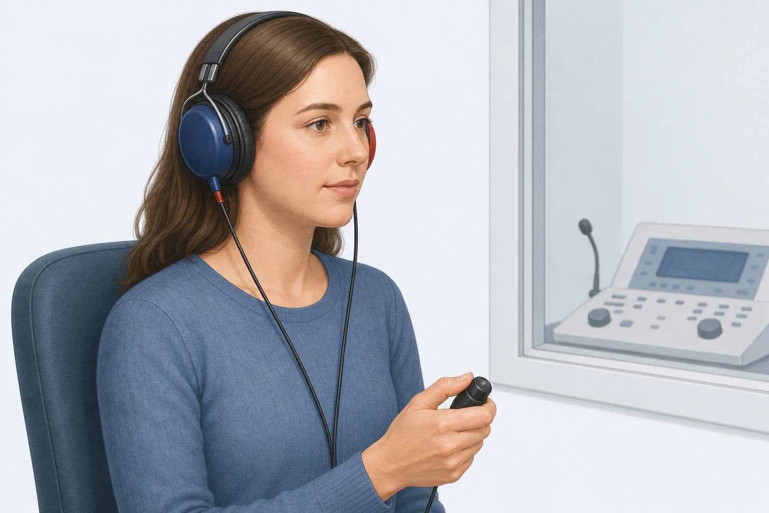 Hearing test with headphones