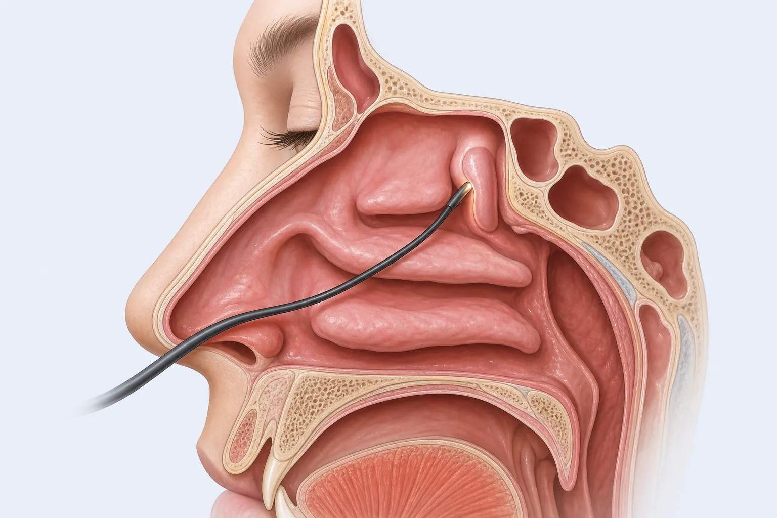 Transnasal endoscopic approach