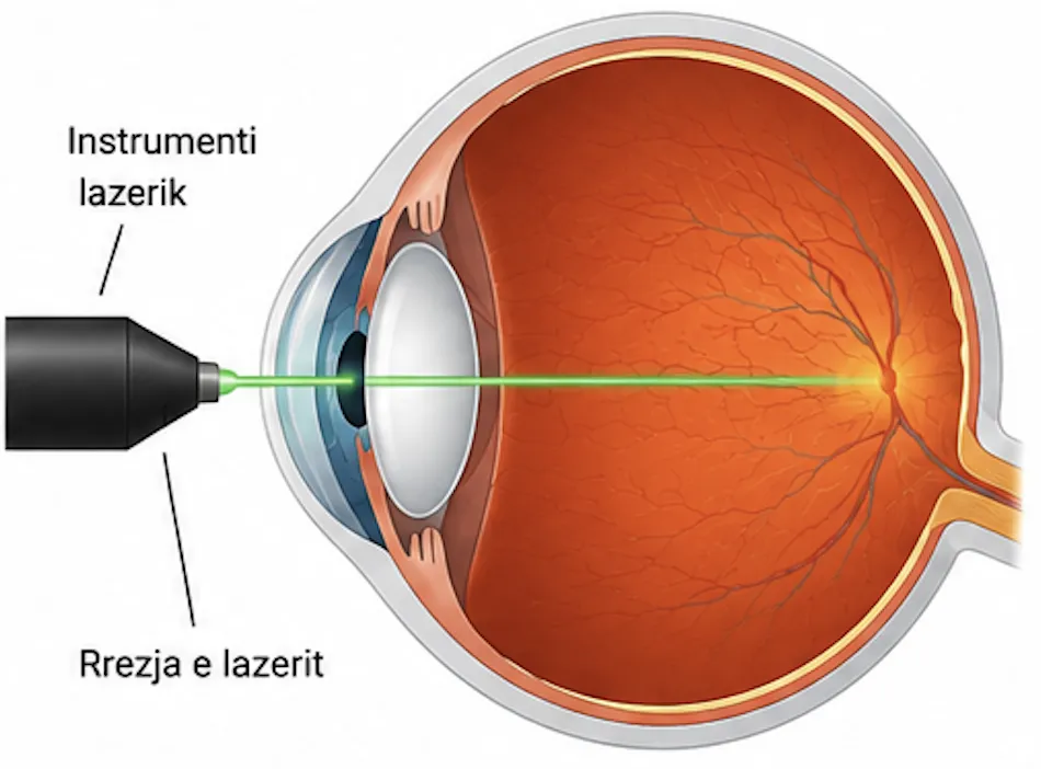 Retinal laser (the principle)